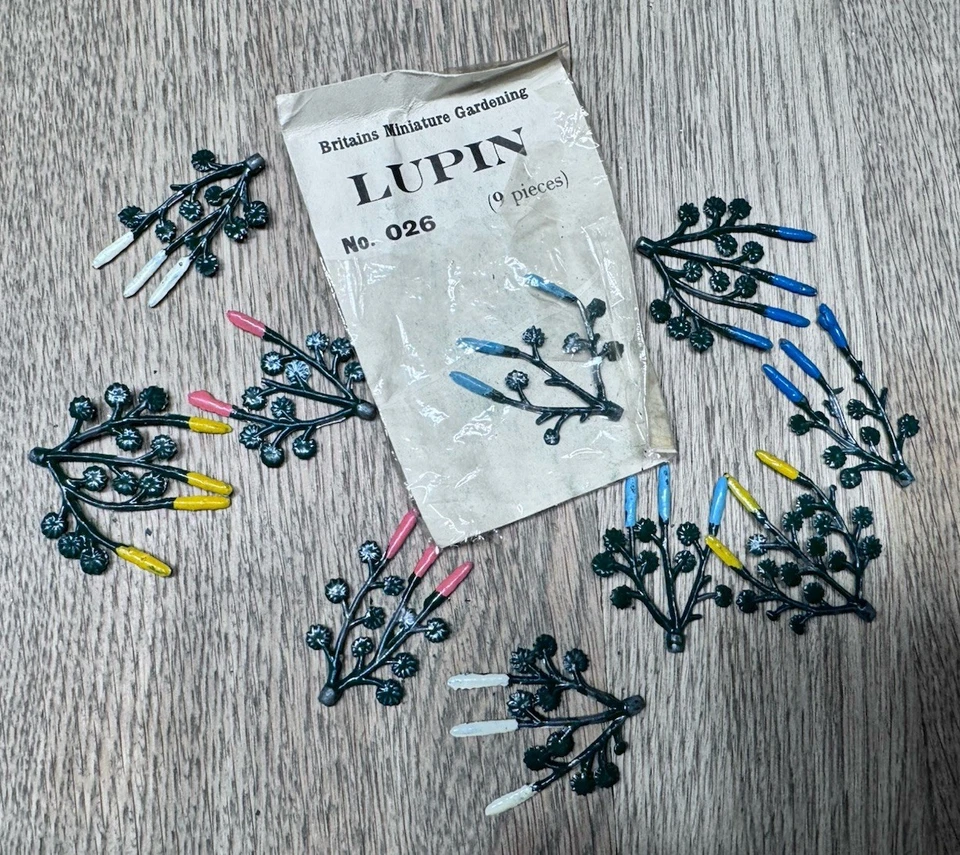 Gran Bretaña: Juego de jardín escaso 026 - Altramuces. Preguerra c1930s Foto 1 de 1