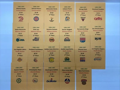 1986-1987 APBA  Basketball Printed Storage Envelopes with Stats - Image 1 of 3