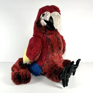 Folkmanis Scarlet Red Macaw Parrot Bird Plush Hand Puppet Soft Full Body-READ - Picture 1 of 12