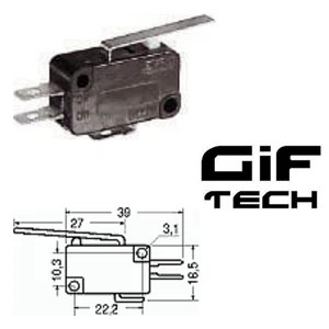 DEVIATORE MINIATURA CON LEVA 250V 5A FASTON 4,8 MICROSWITCH PER SCHEDA PCB CS - Foto 1 di 1