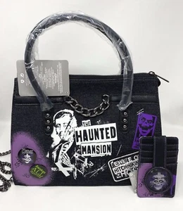 NWT Loungefly Disney Parks THE HAUNTED MANSION Satchel Crossbody & Card Wallet - Imagen 1 de 11
