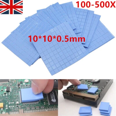Silicone Thermal Conductive Pads 10mm x10mmx0,5mm for GPU/RAM/Heatsink UK, - Image 1 of 4