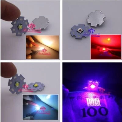 5050 10W  Emitter Diodes Red Green Blue UV white 3.2-3.6V 3A LED 20mm star - Image 1 of 4