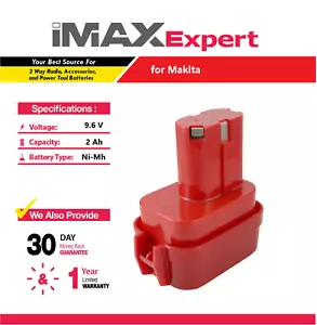 Batería NiMh 9,6 V 2Ah para Makita 9100, 9100A, 9101, 9102A, 192019-4 - Imagen 1 de 5