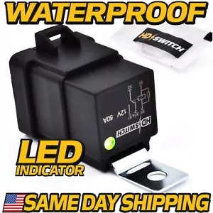 12 V 50a wasserdichtes Relais passt John Deere AM123716 - mit LED & dielektrischem Fett - Bild 1 von 6