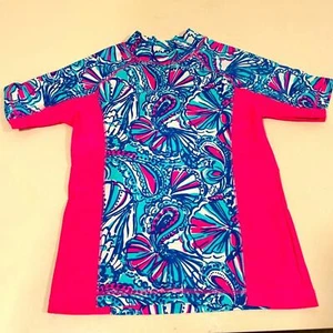 Lilly Pulitzer for Target Girls Swim Shirt Rash Guard Size 7/8 - Picture 1 of 4