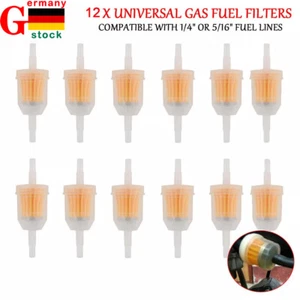 12x Universal 6-8mm Benzinfilter Kraftstofffilter für Motorrad Moped Roller Auto - Bild 1 von 9