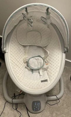 Monbebe Tranquility Bluetooth Enabled Indoor Baby Swing, Stardust Silver Color - Image 1 of 4