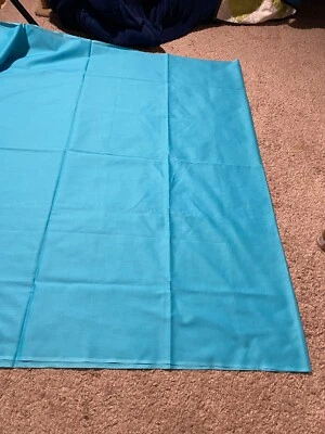 44" x 90" Blue Turquoise Teal Fabric Cotton Blend New Azure Solid Bright - Image 1 of 4