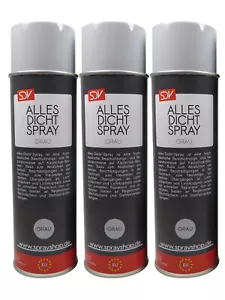 3x DICHTSPRAY Allesdichter-Spray GRAU 500ml Sprühabdichter flüssig Kunststoff - Bild 1 von 2