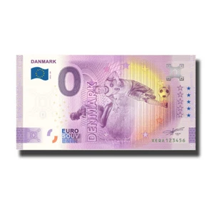 0 Euro Souvenir Banknote World Cup Qatar - Denmark Germany XEQA 2022-DK - Picture 1 of 3