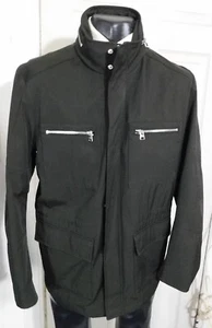 HUGO BOSS POLYESTER-COTTON SIZE L GREEN RAIN JACKET - Picture 1 of 11