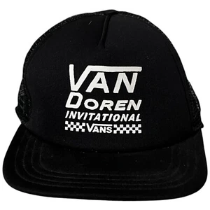 Gorra de béisbol Van Doren Invitational Vans negra camionero ajustable - Imagen 1 de 4