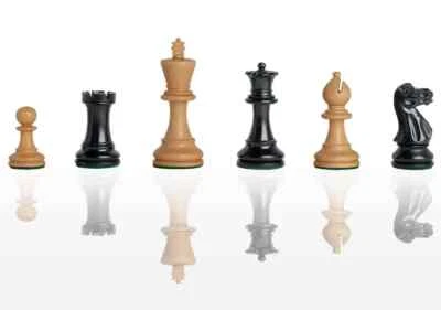 The Grandmaster Chess Set - Pieces Only - 3.25" King - Ebonized Boxwood - Image 1 of 4