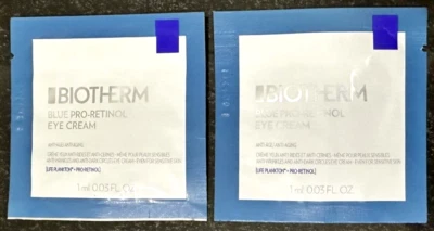 Lot of 2: BIOTERM BLUE PRO-RETINOL EYE Cream. Sample 3 x 1 ml. Made in France - Image 1 of 4