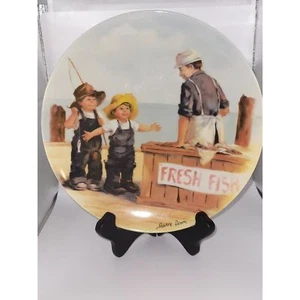 Jeanne Down’s ~ “Fish Story” ~ Edwin M Knowles China ~ #D10554 ~ 1983 - Picture 1 of 6