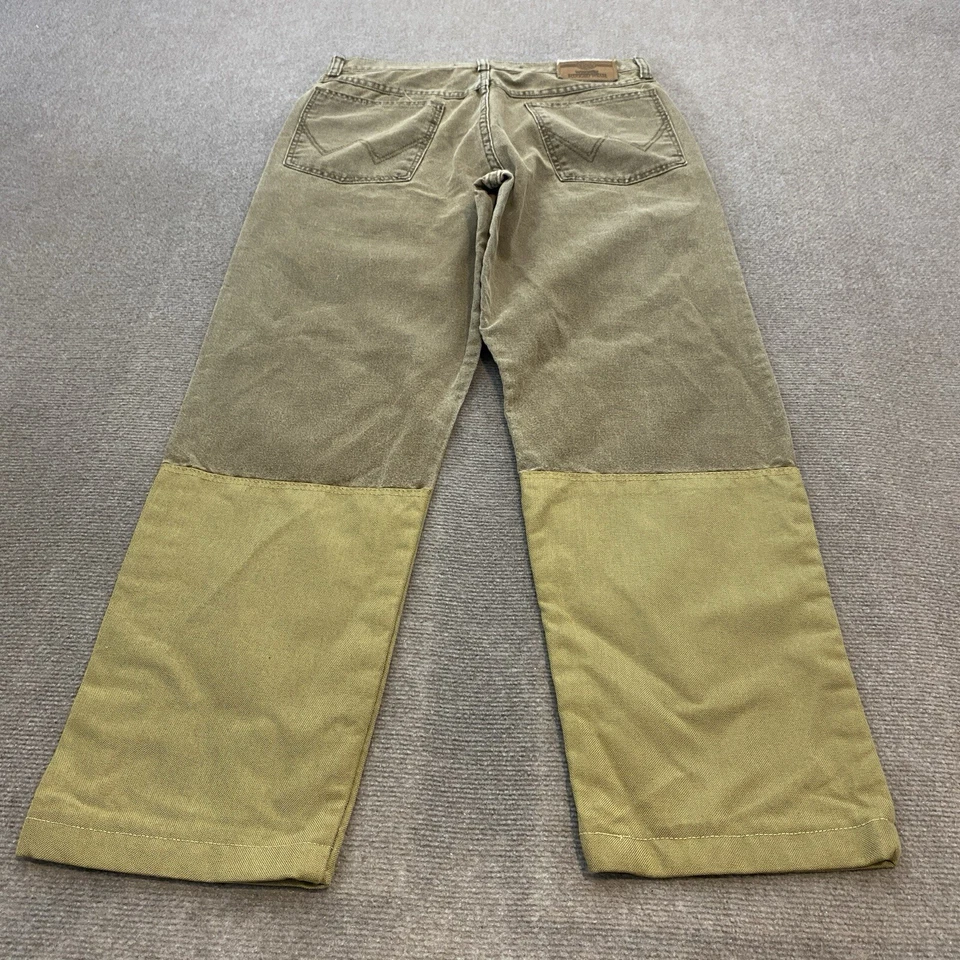 复古牧马人裤子男式适合 31x28 坚固磨损刷保护美国制造破旧 — 第 1/4 张图片