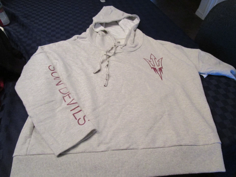 NWT TOUCH ASU ARIZONA STATE SUN DEVILS BAGGY  WOMENS HOODED SWEATSHIRT  MEDIUM - Image 1 of 2