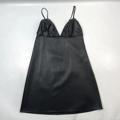 Vestido muñeca bebé Victoria’s Secret negro imitación cuero para mujer talla S 170/88A Foto 1 de 4