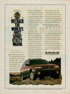 1996 Subaru Outback World's 1st Sport Utility Wagon All-Wheel Vintage Print Ad - Picture 1 of 1