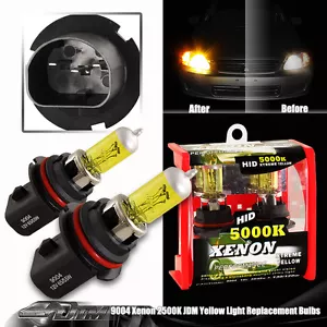 Universal 9004/HB1 Yellow 2500K 65/55w 12v Xenon Halogen High and Low Beam Bulbs - Picture 1 of 1