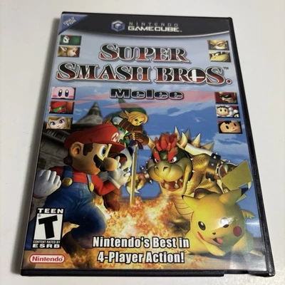 Super Smash Bros Melee (Nintendo Gamecube) No Manual - Black Label Tested - Image 1 of 4
