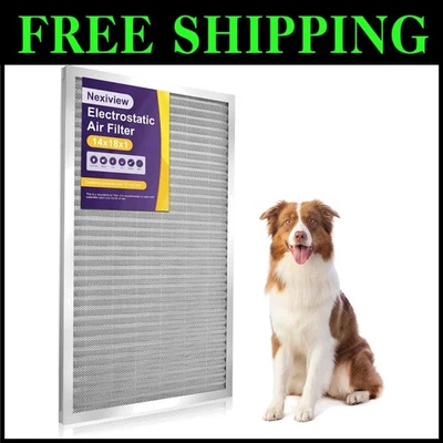 14x18x1 MERV 8 Washable Furnace Filter - Universal Compatibility & Fresh Air - Image 1 of 4