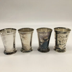 Towle Silver-Plated Mint Julep Cups by Towle Silversmiths READ Lot Of 4 Tarnish - Picture 1 of 8