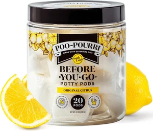 Poo-Pourri Before-You-Go 2-In-1 Toilet Potty Pods, Original Citrus, 20 Ct, Bathr - Picture 1 of 13