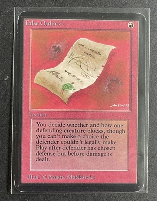 Magic the Gathering ALPHA EDITION 1993  – FALSE ORDERS – englisch red - Bild 1 von 4