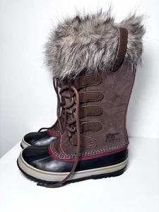 Sorel Joan of Artic Schnürstiefel groß Winter Fellmanschette Gummizehe Schneestiefel Größe 8,5 - Bild 1 von 7