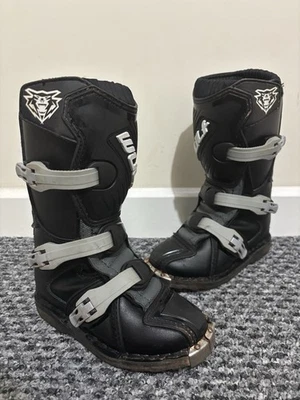 WULFSPORT Motocross MX Motor Cross Boots Kids Youth UK 10 - EU 28 - Image 1 of 4