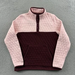 Orvis Sweater Womens XS Burgundy Quilted Snap Mock Neck Pullover Outdoor NWT - Picture 1 of 10