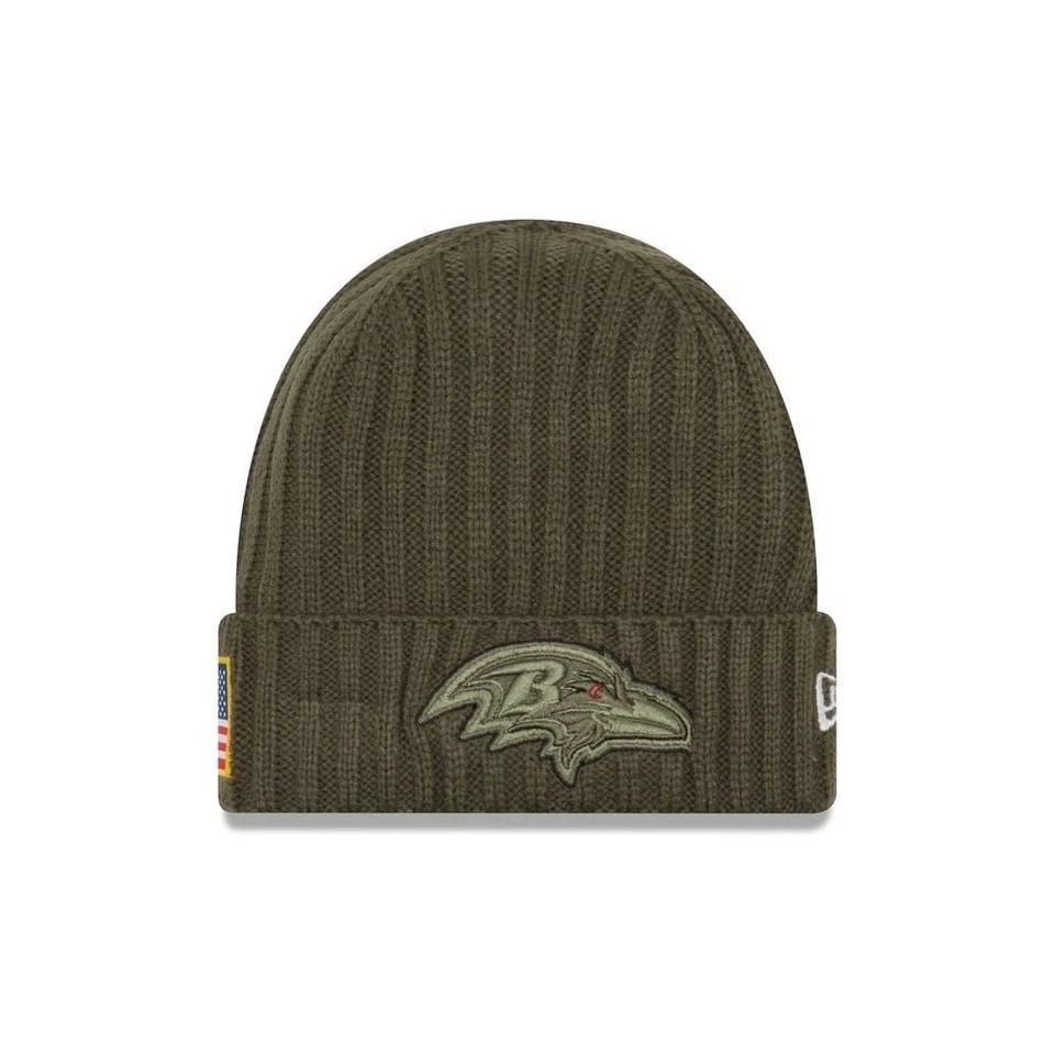 Подлинная новая с ценниками спортивная вязаная шапочка New Era NFL Salute To Service без помпонов - Изображение 1 из 1