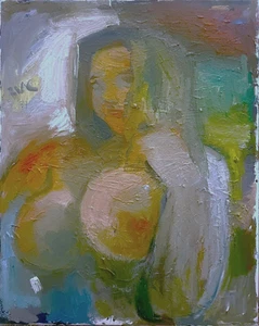Pintura Impresionismo Niña Retrato al Óleo 16x20 Original Firmada - Imagen 1 de 4