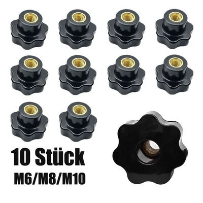 10 Stck Sterngriff Sternmutter Klemmmutter Sternschraube Flügelmutter M6 M8 M10 - Bild 1 von 4