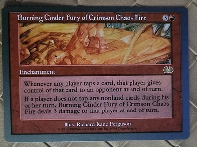 Burning Cinder Fury of Crimson Chaos Fire Unglued Regular NM Near Mint MTG  - Image 1 of 2