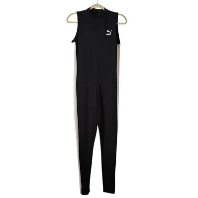 Puma Women's Black Sleeveless Jumpsuit Activewear Workout Yoga Sportswear - Image 1 of 4
