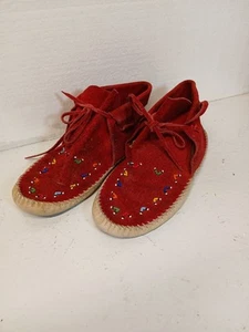 1950s NATIVE AMERICAN MOCCASINS-Bought in Arizona, New Mexico Apache? - Picture 1 of 14