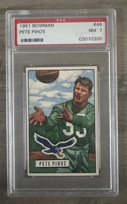 1951 Bowman Pete Pihos #46 PSA 7 Philadelphia Eagles - Image 1 of 2