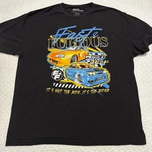 Fast Furious Shirt Black Short Sleeve Crew Neck Men’s Size 2XL - Picture 1 of 5