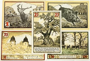 1920's Germany Uncirculated Notgeld Money 5pc - Reinhardswald - Picture 1 of 7