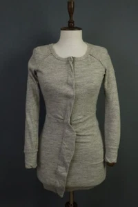 Isabel Marant Gray Long Sleeve Full Zip Alpaca Wool Bodycon Tunic Dress Size 1 - Picture 1 of 15