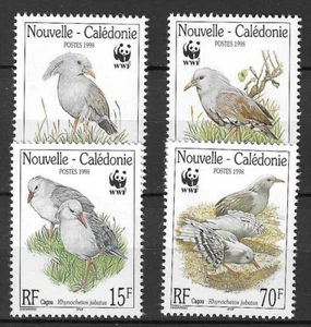 New Caledonia 1998 WWF Wildlife Fauna Birds Vögel Oiseaux Cagou compl set MNH - Bild 1 von 1