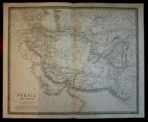 Persia Irán Belooochistán Cabool Cabul Afganistán 1842 mapa de Johnston - Imagen 1 de 5