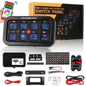 Panel de interruptor Auxbeam RGB 8 velocidades barra de luz LED conmutación controlador pulsado momentáneo - Imagen 1 de 12