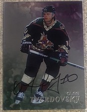 1998-99 Be A Player Silver “Autograph” Oleg Tverdovsky #258