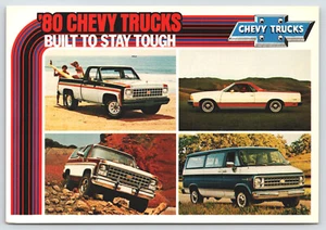 1980 Chevrolet Trucks - Automobile Advertising Postcard - Chevy El Camino  Vans - Picture 1 of 2