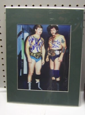 Bob Backlund Harley Race Matted 签名照片 带真品证明 WWWF NWA 请阅读 — 第 1/2 张图片