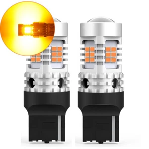 2 x T20 WY21W 7440 W21W 26 SMD AMBER LED ORANGE INDICATOR SIGNAL LIGHT BULBS 12V - Picture 1 of 11